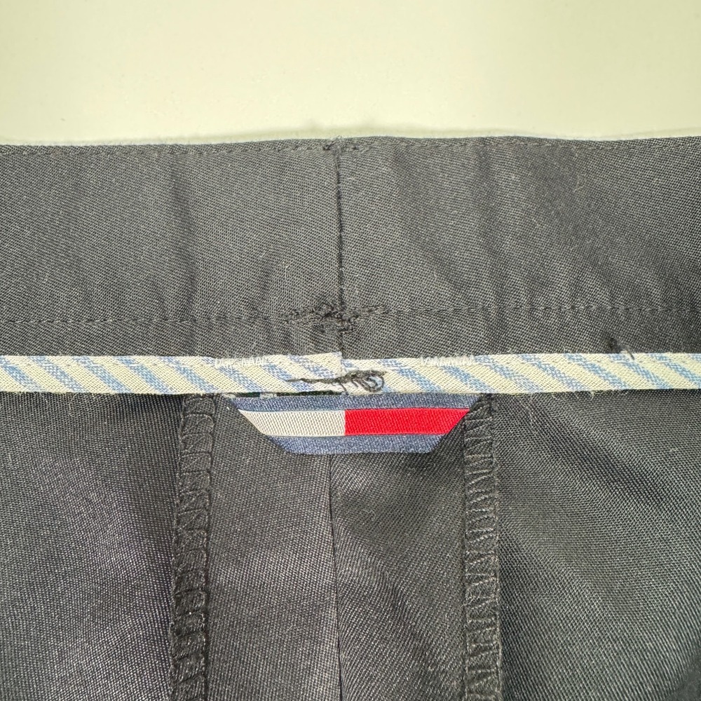 Tommy Hilfiger Mens 38x34 Fit 36x34 Black Pleated Chino Dress Pants Classic Fit - Picture 10 of 14